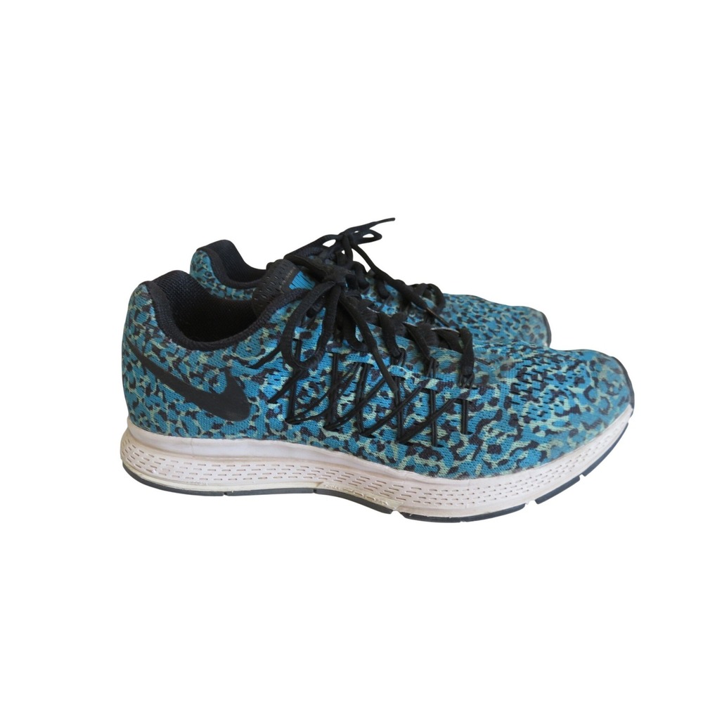Nike Air Zoom Pegasus 32 Women's‎ Running Shoes Teal Leopard Print Size 7.5 - Picture 2 of 10